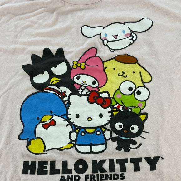 Hello Kitty & Friends Light Pink Short Sleeve Tee T-Shirt Sanrio XLarge XL - Picture 2 of 7